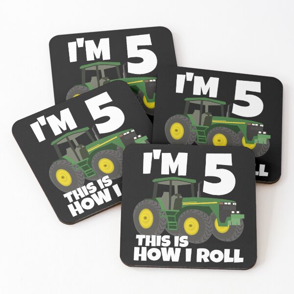 Item preview, Farm Green Tractor 5th Birthday Party Farmer Boy 5 Year Old designed and sold by cimibaka25.