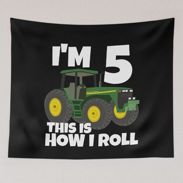 Item preview, Farm Green Tractor 5th Birthday Party Farmer Boy 5 Year Old designed and sold by cimibaka25.