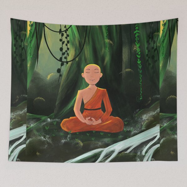 Item preview, Meditation in Rain Forest  designed and sold by Preety Padhiyar.