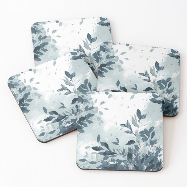 Item preview, Blue watercolor nature leaf aesthetic winter season designed and sold by LUEE-Design.