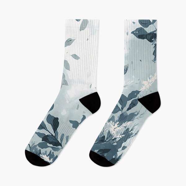 Item preview, Blue watercolor nature leaf aesthetic winter season designed and sold by LUEE-Design.