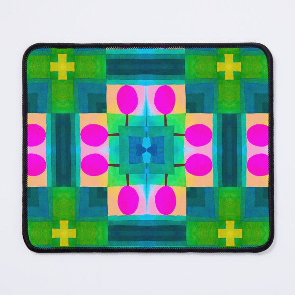 Item preview, Pink and Green Patchwork Style Pattern designed and sold by KeksWorkroom.