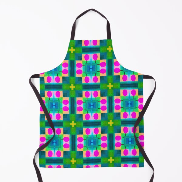 Item preview, Pink and Green Patchwork Style Pattern designed and sold by KeksWorkroom.