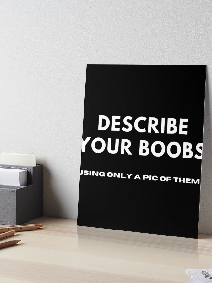 Describe Your Boobs Using Only A Pic Of Them Sticker for Sale by Express  YRSLF