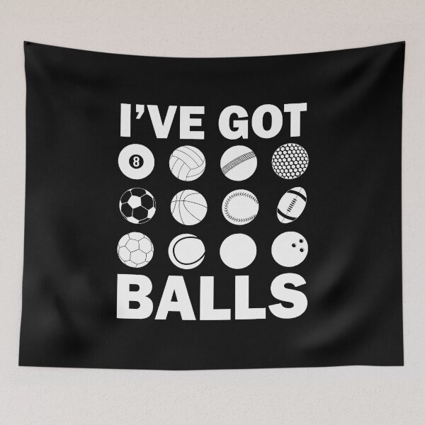 Item preview, Funny Sports Balls Naughty Double Meaning Meme For Sports Fans designed and sold by BoggsNicolasArt.