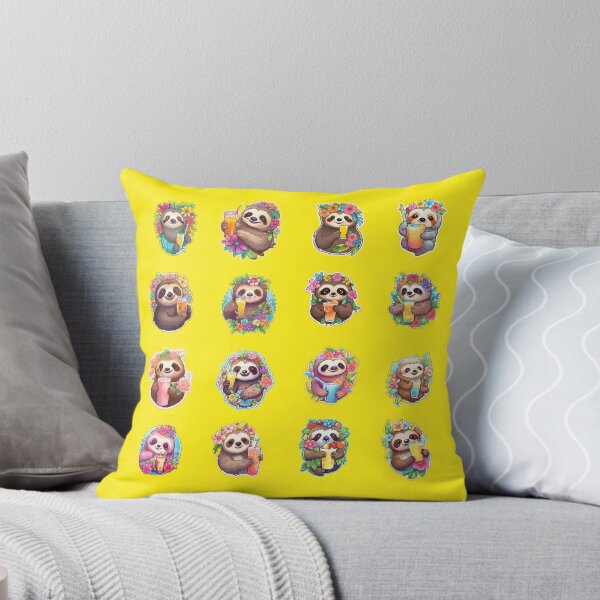 Item preview, Cute Sloths Having Cocktails **Choose Large Stickers Pack or Magnets!** designed and sold by AdiRemba.