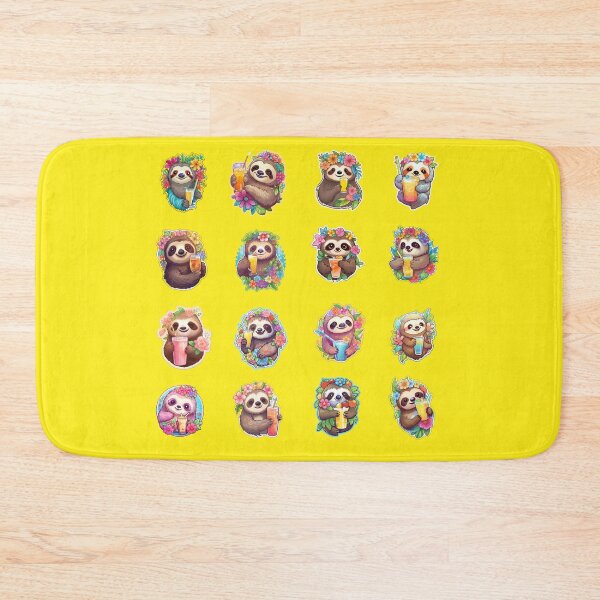 Item preview, Cute Sloths Having Cocktails **Choose Large Stickers Pack or Magnets!** designed and sold by AdiRemba.