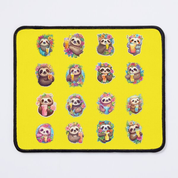Item preview, Cute Sloths Having Cocktails **Choose Large Stickers Pack or Magnets!** designed and sold by AdiRemba.