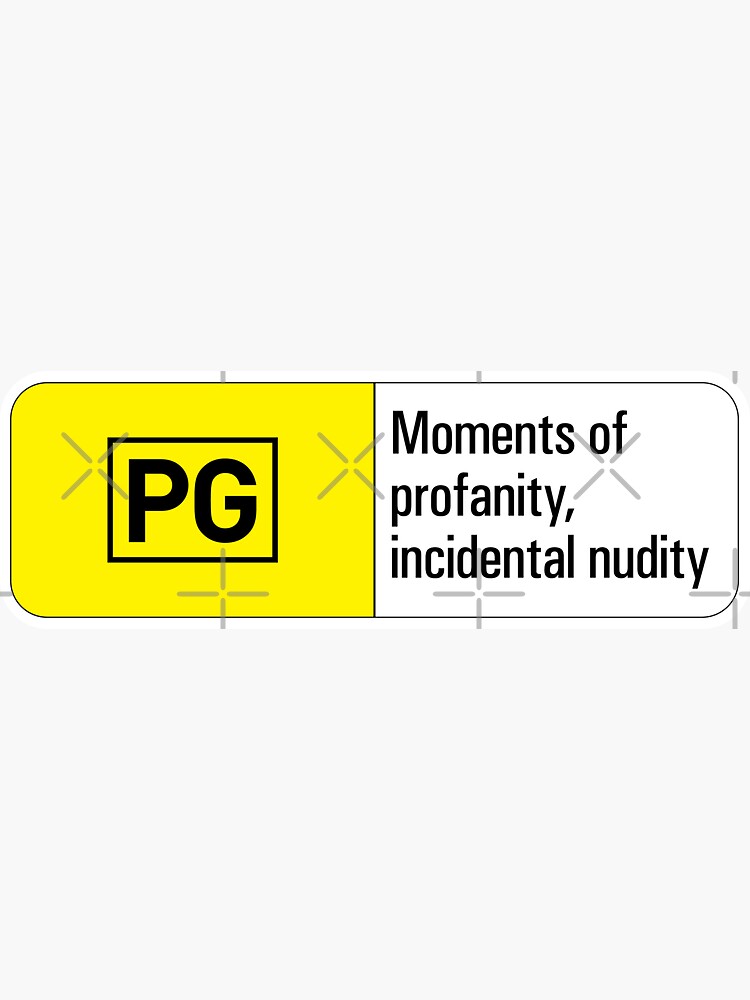 Rated PG Sticker for Sale by Rossman72