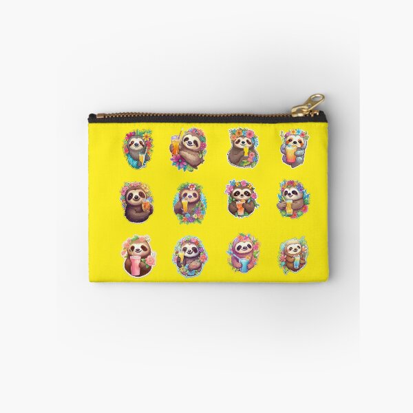 Item preview, Cute Sloths Having Cocktails **Choose Large Stickers Pack or Magnets!** designed and sold by AdiRemba.