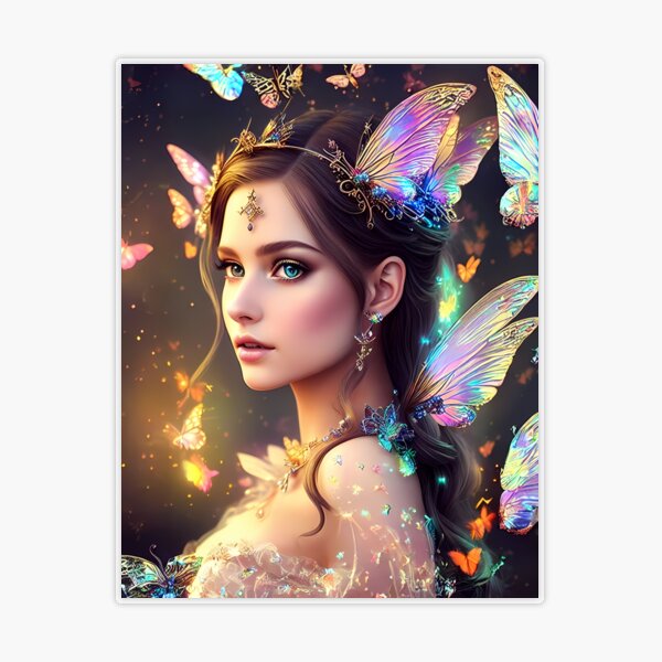 幸せなふたりに贈る結婚祝い Butterfly Fairy 絵画