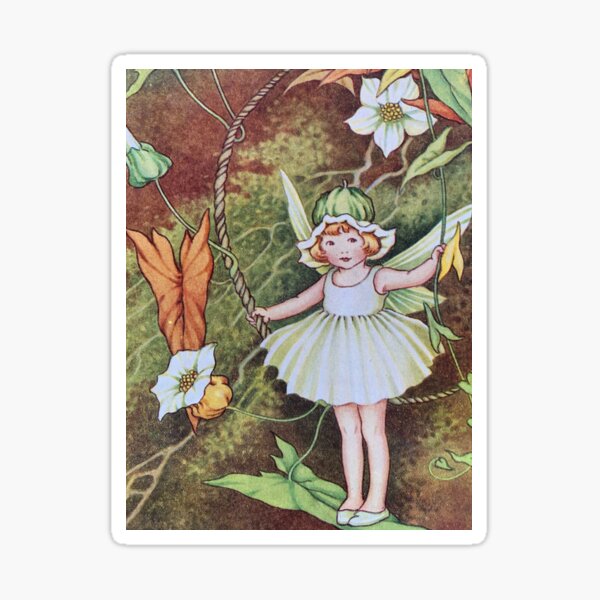 Vista previa del artículo con la obra «Un ramo de flores silvestres - Enredadera - Ilustración de Ida Rentoul Outhwaite», diseñado y vendido por Onodera.