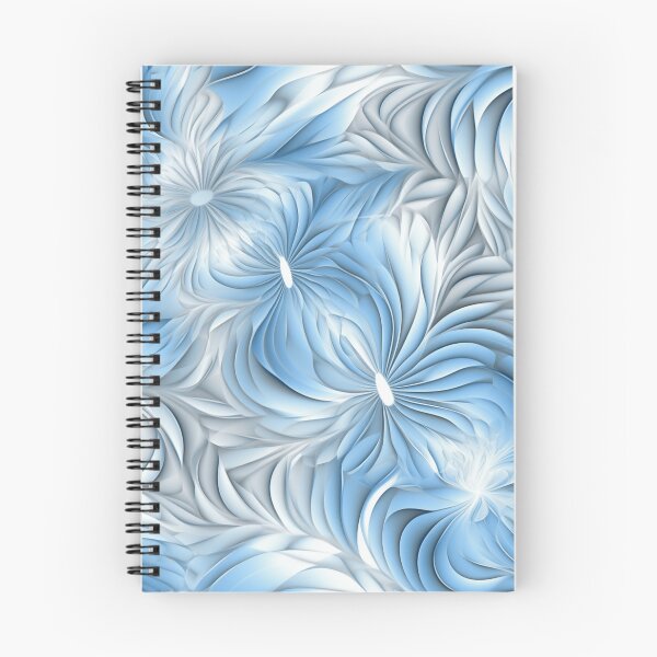 Aperçu de l'œuvre Un motif fractal bleu clair créée et vendue par StudioRedKoala.
