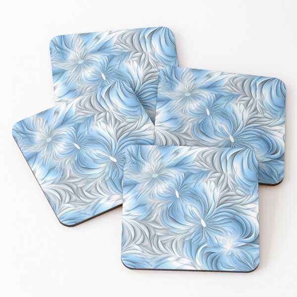 Aperçu de l'œuvre Un motif fractal bleu clair créée et vendue par StudioRedKoala.