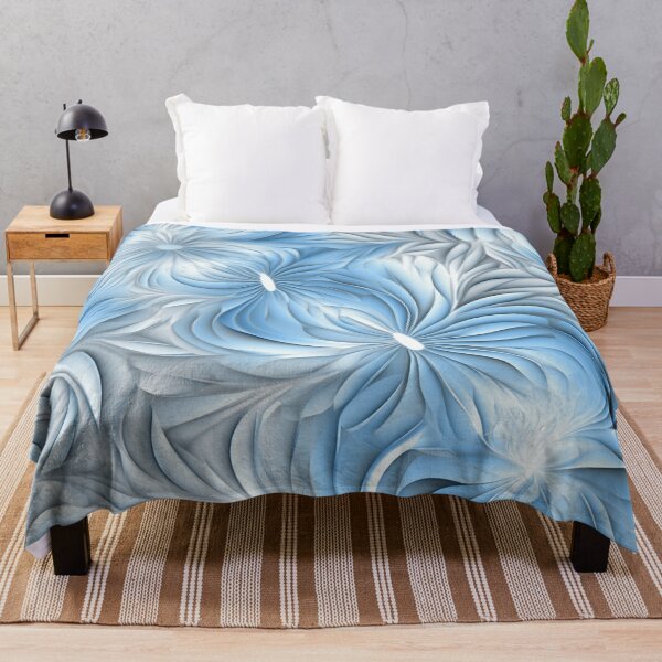 Aperçu de l'œuvre Un motif fractal bleu clair créée et vendue par StudioRedKoala.