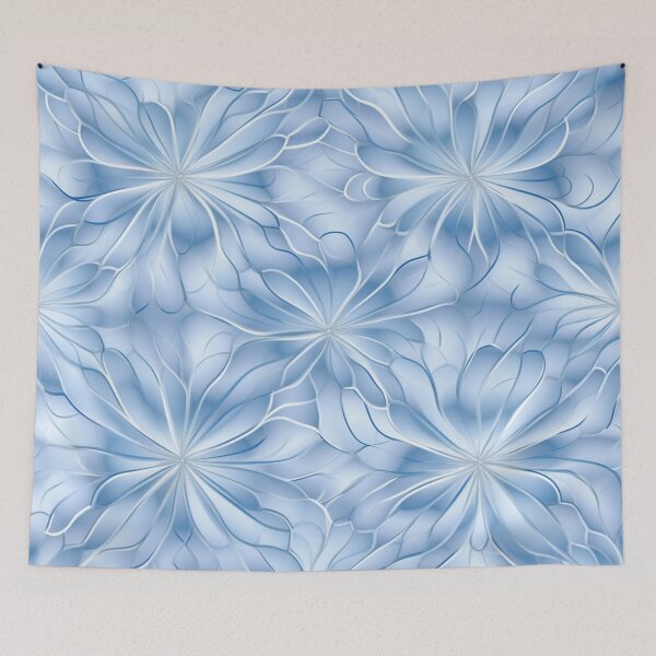Aperçu de l'œuvre Un motif fractal bleu clair créée et vendue par StudioRedKoala.