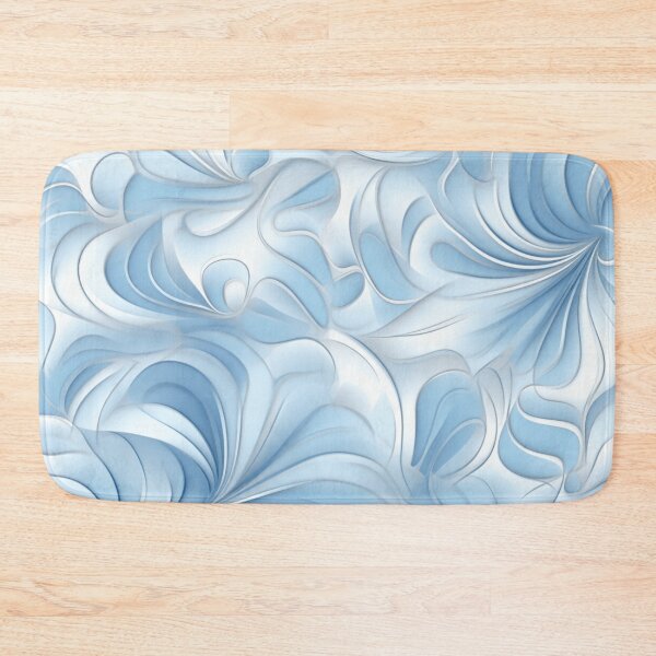Aperçu de l'œuvre Un motif fractal bleu clair créée et vendue par StudioRedKoala.