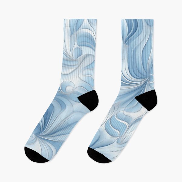 Aperçu de l'œuvre Un motif fractal bleu clair créée et vendue par StudioRedKoala.