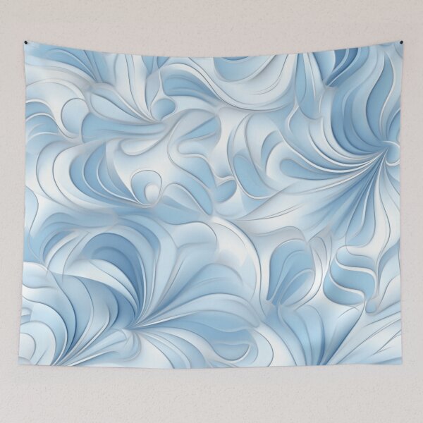 Aperçu de l'œuvre Un motif fractal bleu clair créée et vendue par StudioRedKoala.