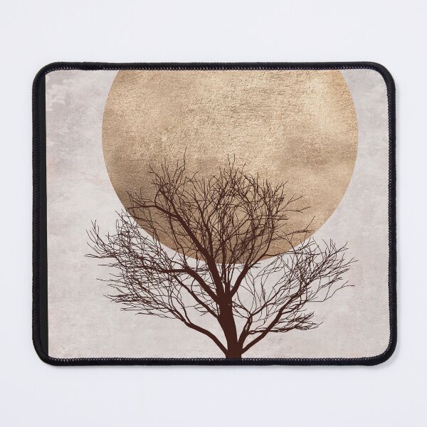 Item preview, Sun and tree, Simple landscape,Modern Neutral Abstract, Simple Abstract art, Minimalist Neutral art designed and sold by RaspberryEM.
