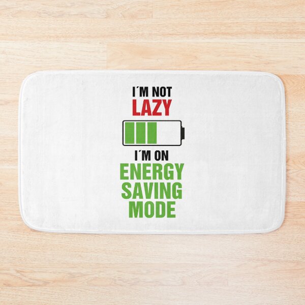 Item preview, Not Lazy: Funny Energy Saving Mode Illustration designed and sold by origoo.