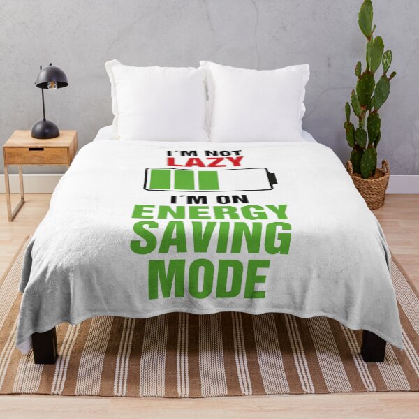 Item preview, Not Lazy: Funny Energy Saving Mode Illustration designed and sold by origoo.