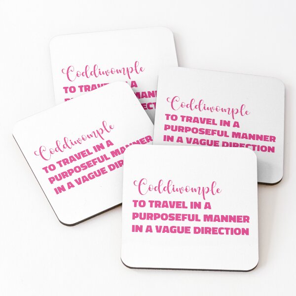Item preview, Coddiwomple - to travel in a purposeful manner in a vague direction (pink) designed and sold by EmeraldeaArt.