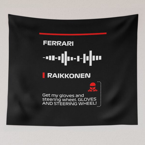 Item preview, Kimi Raikkonen Get my gloves and steering wheel team radio message Dark (Francesco) designed and sold by ff1merch ..