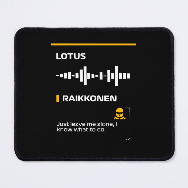 Item preview, Kimi Raikkonen Just leve me alone, I know what to do team radio message Dark (Francesco) designed and sold by ff1merch ..