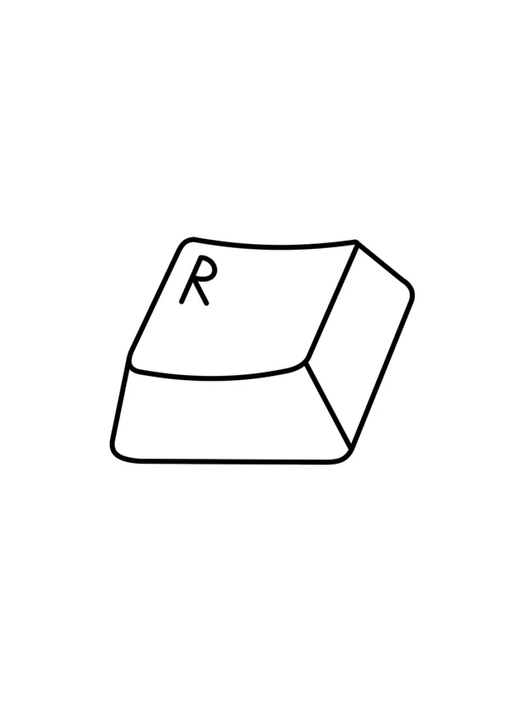 Thumbnail 4 of 4, iPhone Case, Keyboard R Key designed and sold by RealTalking.