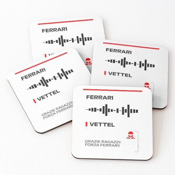 Item preview, Sebastian Vettel Grazie Ragazzi Forza Ferrari radio message (Francesco) designed and sold by ff1merch ..