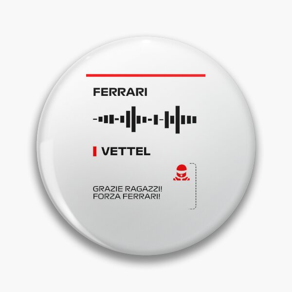 Item preview, Sebastian Vettel Grazie Ragazzi Forza Ferrari radio message (Francesco) designed and sold by ff1merch ..