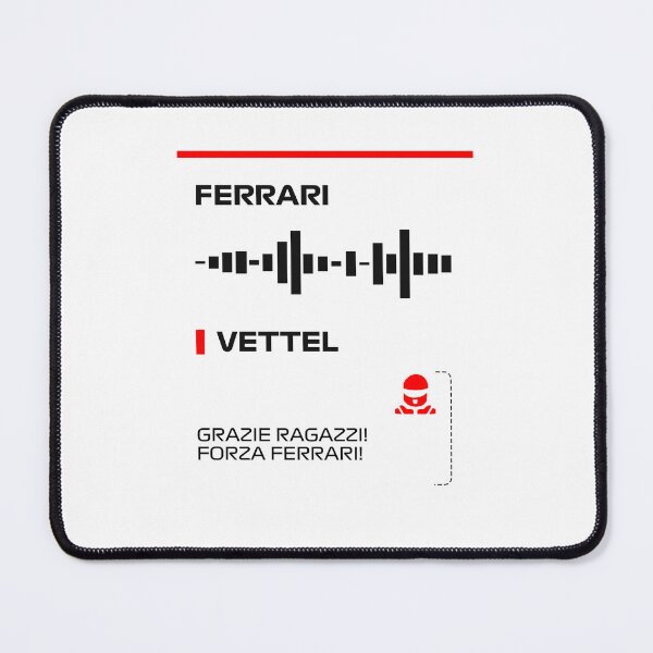 Item preview, Sebastian Vettel Grazie Ragazzi Forza Ferrari radio message (Francesco) designed and sold by ff1merch ..