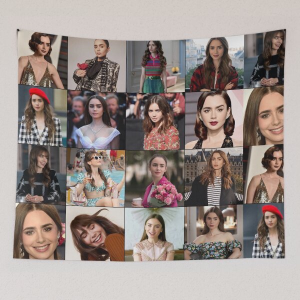 Item preview, Lily Collins Photo Collage designed and sold by GoghGetta.