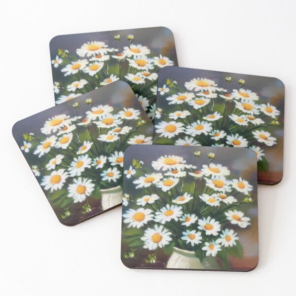Item preview, Throw Pillow With Beautiful Daisies Painting - Spring Home Decor designed and sold by Sowari-Pillows.