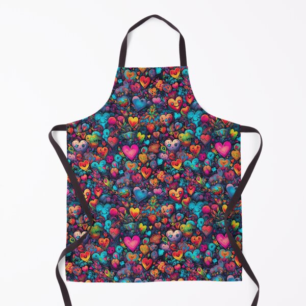 Item preview, Psychedelic hearts in pattern designed and sold by Arti_choke.