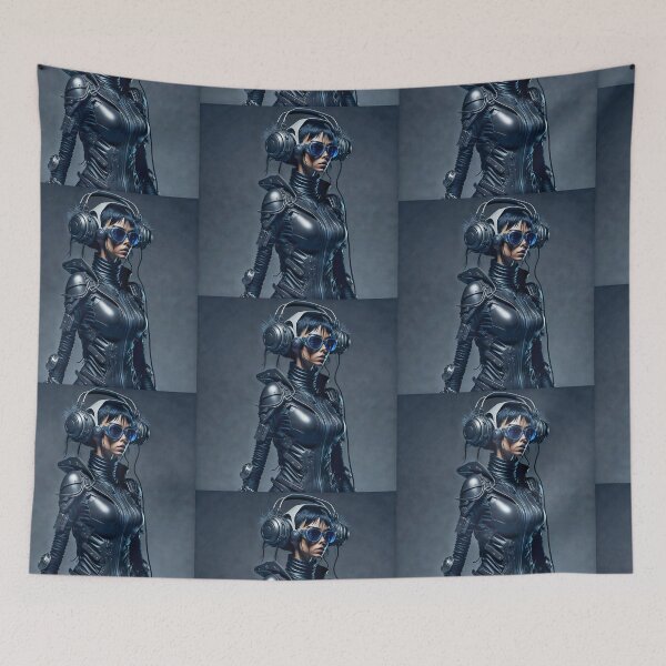 Item preview, Future Female/Girl DJ with Rave headphones Digital Art  by BLACK DRAGON DIGITAL  designed and sold by Grin.