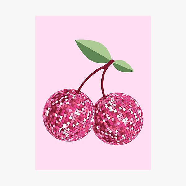 "Pink Cherry Disco Ball" Photographic Print for Sale by stickerspickers