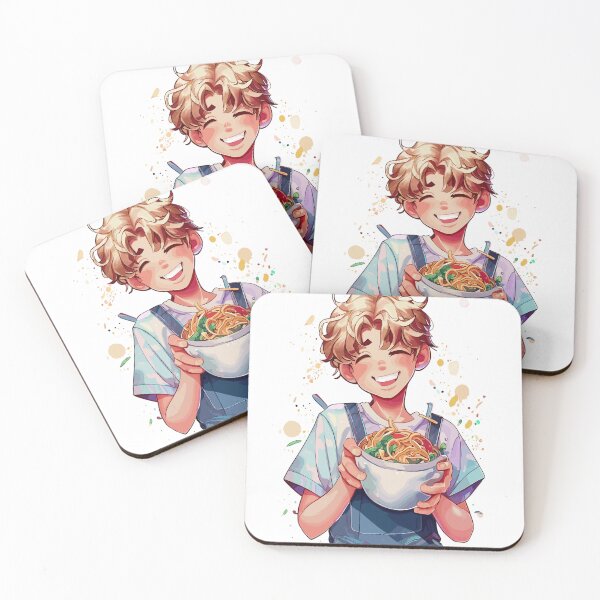 Item preview, Adorable Aussie Boy Eating Ramen Noodles designed and sold by Takin-Thepiss.