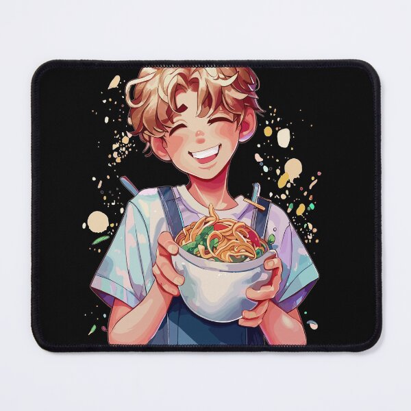 Item preview, Adorable Aussie Boy Eating Ramen Noodles designed and sold by Takin-Thepiss.