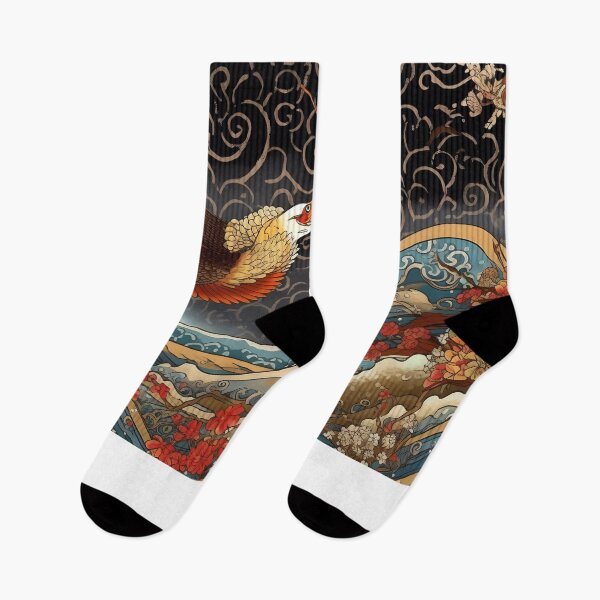 Item preview, Hokusai & Kuniyoshi Feathered Dragon designed and sold by landletsy.