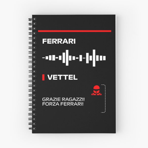 Item preview, Sebastian Vettel Grazie Ragazzi Forza Ferrari radio message Dark (Francesco) designed and sold by ff1merch ..
