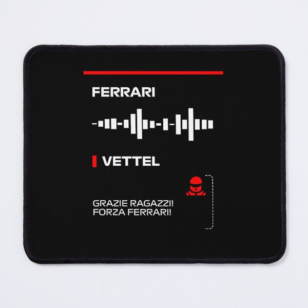 Item preview, Sebastian Vettel Grazie Ragazzi Forza Ferrari radio message Dark (Francesco) designed and sold by ff1merch ..