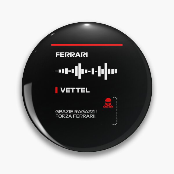Item preview, Sebastian Vettel Grazie Ragazzi Forza Ferrari radio message Dark (Francesco) designed and sold by ff1merch ..