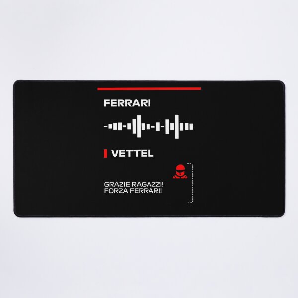 Item preview, Sebastian Vettel Grazie Ragazzi Forza Ferrari radio message Dark (Francesco) designed and sold by ff1merch ..