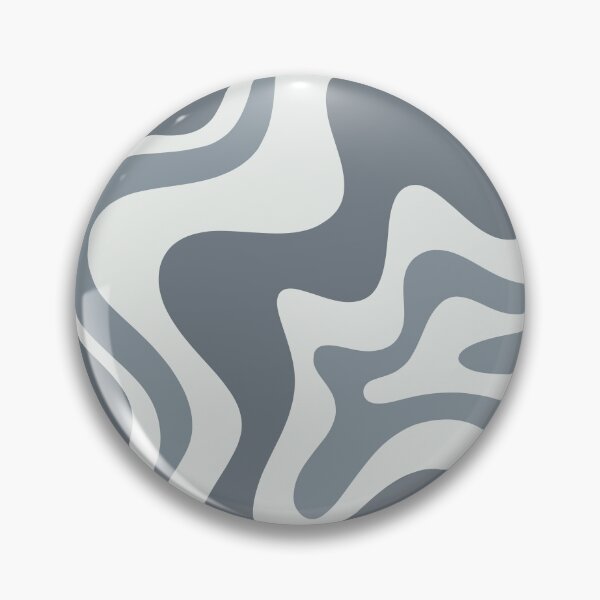 Item preview, Retro Liquid Swirl Abstract Pattern in Slate Blue-Grey Monochrome designed and sold by kierkegaard.