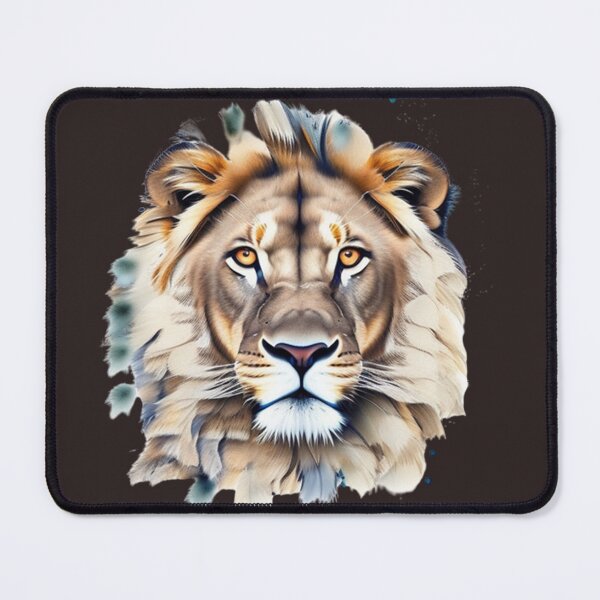 Item preview, angary lion face design designed and sold by krishana3d.