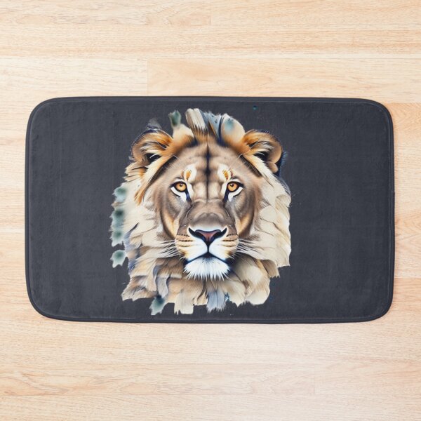 Item preview, angary lion face design designed and sold by krishana3d.