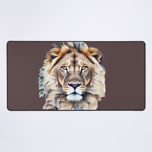 Item preview, angary lion face design designed and sold by krishana3d.