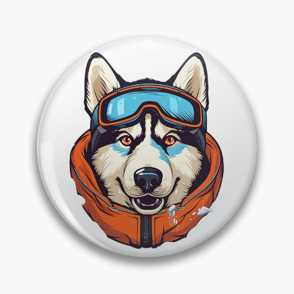 Item preview, Siberian Husky with Snow Goggles and Coat designed and sold by SADStyleDesigns.